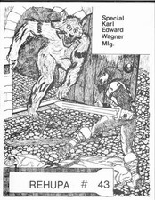REHUPA - THE ROBERT E. HOWARD APA #43 - 1980 fanzine, Karl Edward Wagner special