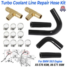 Reinforce Turbo Coolant Line Repair Hose Kit For BMW S63 X5 X6 E70 E71 X5M X6M