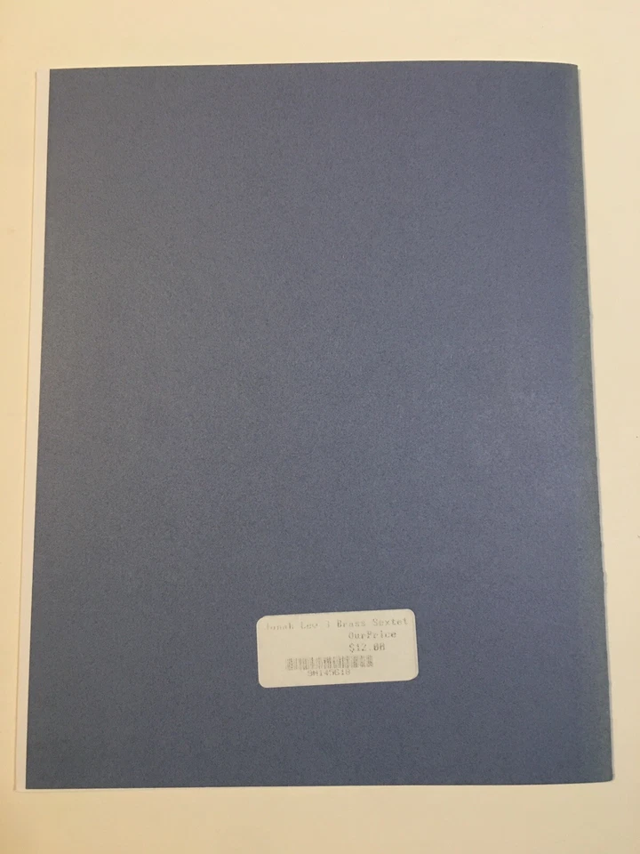 Sheet Music - JONAH - Brass Sextet Arr Dana F Everson Level 3 David E Smith Pub - Image 3 of 3