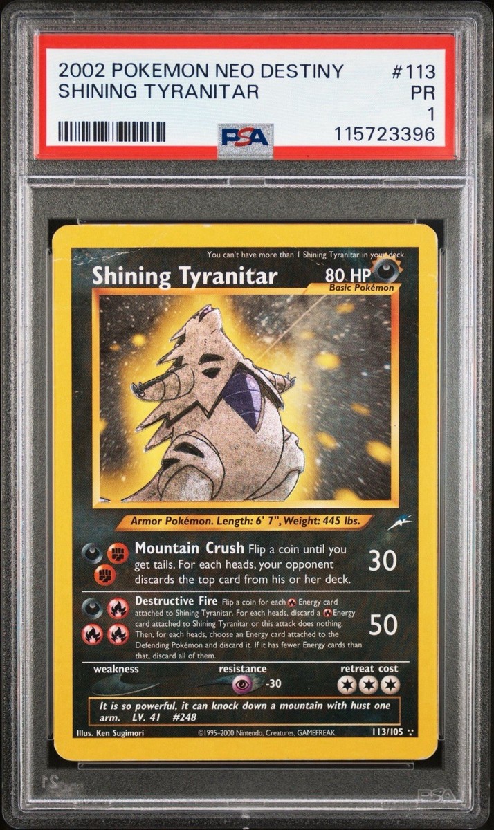 Shining Tyranitar 113/105 Neo Destiny Holo for sale online