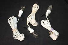 LOT OF 3 Vintage White Blow Mold Replacement Light Power CORDS - TESTED