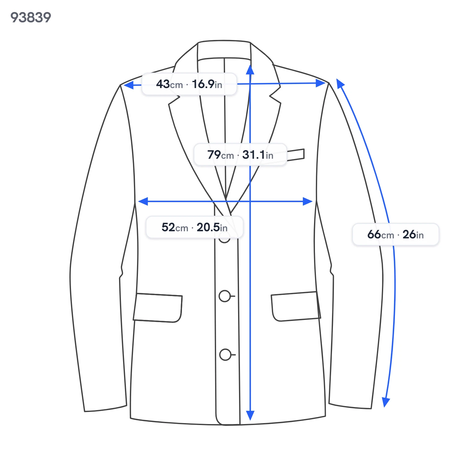 SUITSUPPLY Men Blazer Sienna Single Breasted UK38L Black 150'S Wool Notch Lapel - product detail image 3