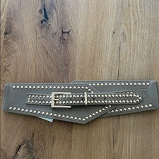 Cinturón ancho Nekane bronce tono dorado tachuelas hebilla elástica talla única Boho Western