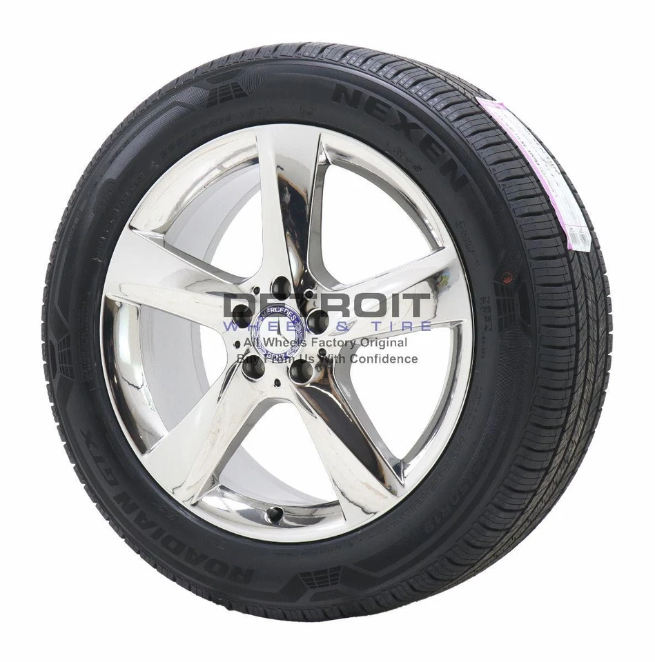 Llantas y neumáticos Mercedes-Benz GLE300d PVD cromados brillantes 19" OEM 2016-2018... Foto 2 de 3