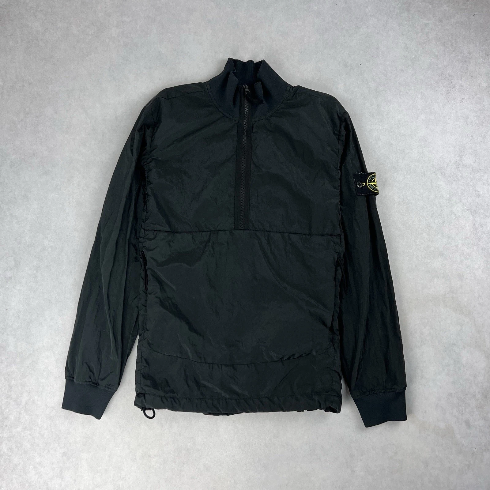 Stone Island Nylon Metallo Giacca Smock Cappotto Piccolo Nero 4654