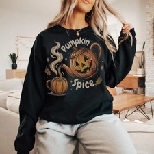 Vintage Pumpkin Spice Sweatshirt Fall Autumn Retro Top