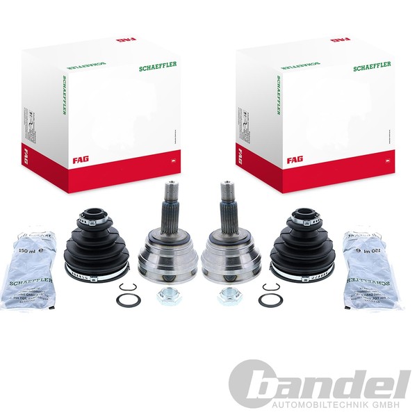 2X Schaeffler FAG ANTRIEBSWELLENGELENK-SATZ Radseitig Passend FüR Audi 80 90-image
