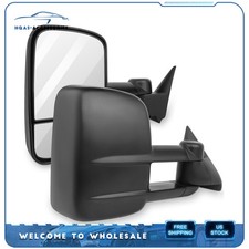Pair Tow Mirrors For 1988-1998 Chevy Gmc Ck 1500-3500 Power Towing Side Mirror