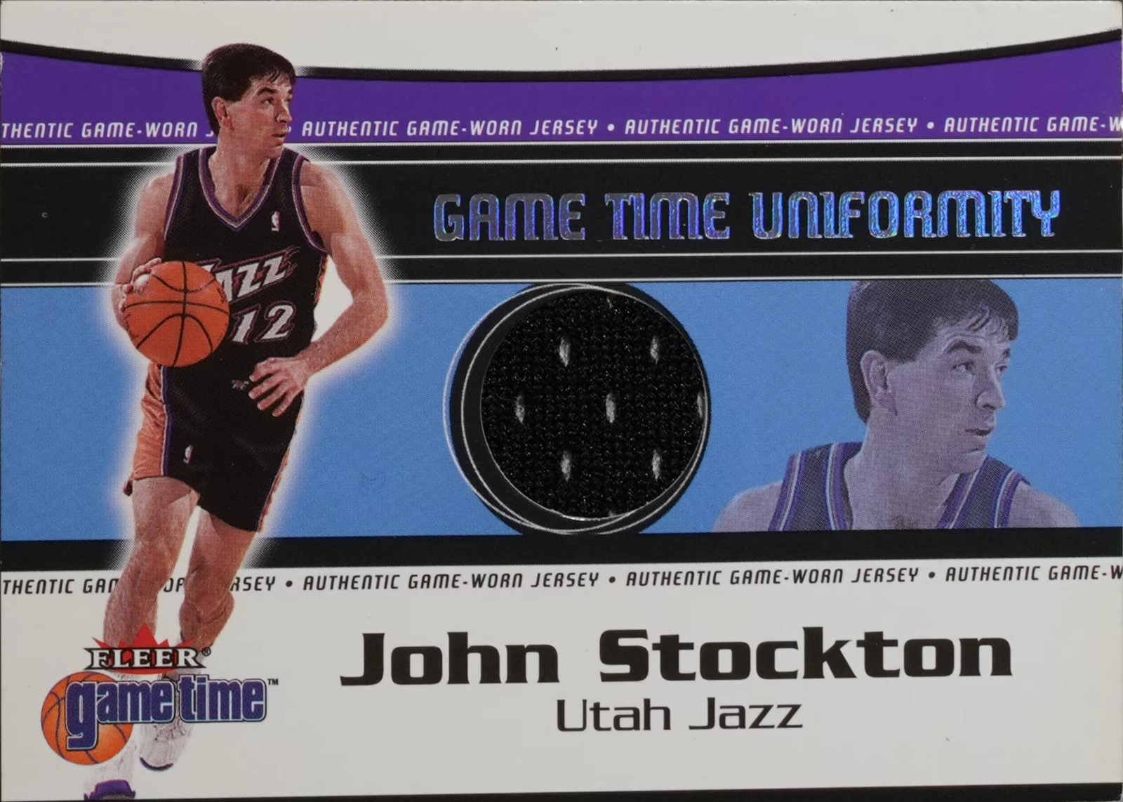 2000-01 Fleer Game Time #NNO John Stockton Uniformity Basketball NM