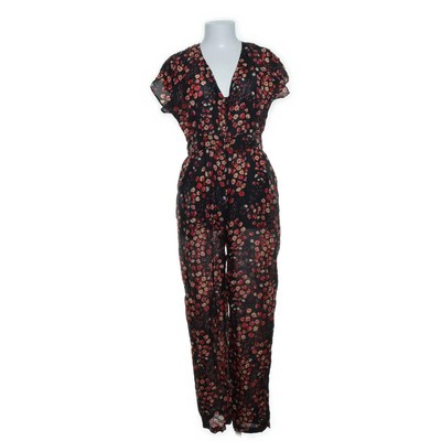 Edith & Ella, Jumpsuit, Größe: M, Schwarz/Mehrfarbig, Seide, Blumen, Damen #fMy
