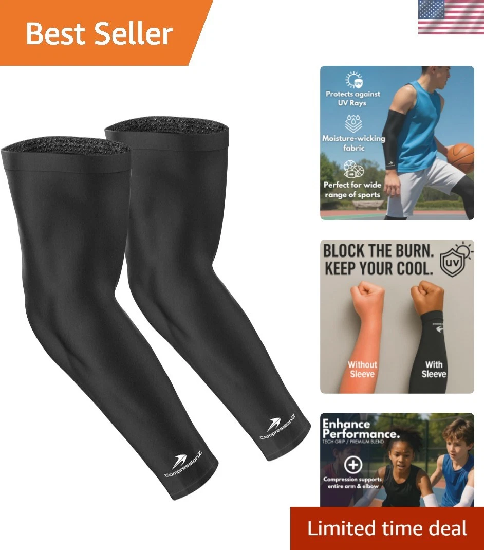 Youth Sports Arm Sleeves | Kids Cooling UV50+ Protection Volleyball Football ...