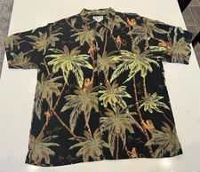 Vintage Big Dogs Hawaiian Shirt Large Aloha Beach Dog Print 100% Rayon