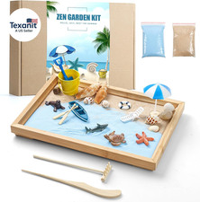 Zen Garden Kit For Desk - Premium Beautiful Japanese Mini Beach Zen Sand Garden