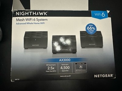 NETGEAR - Nighthawk AX3000 Dual-Band Mesh Wi-Fi System (3-pack) - Black