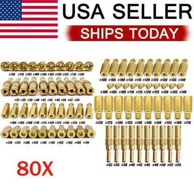 Carburetor 60Pc Main Jets+ 20Pc Slow Jets/Pilot Jet Kit FOR PWK Keihin OKO Carbs
