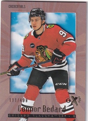 2023-24 Skybox E-X 2000 Credentials Connor Bedard Blackhawks NM-MT RC 111/499