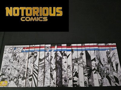 GI Joe Real American Hero 301-320 Complete Black & White Variant Set Hama Image