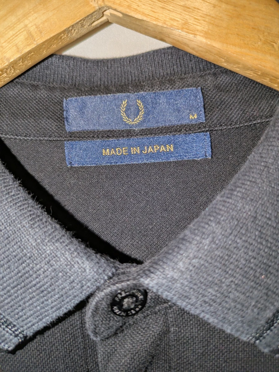 Fred Perry M102 Polo M Vertiente Negro Azabache, Hecho En Japan, Algodón