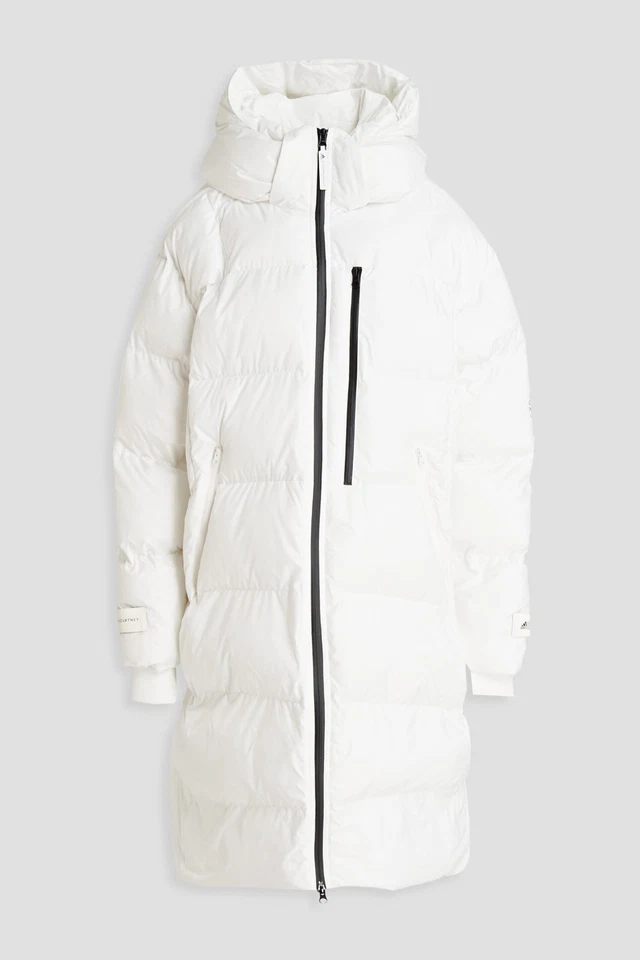 RRP€458 ADIDAS By STELLA MCCARTNEY Long Puffer Coat Size L Quilted Padded Logo - Image 3 of 4