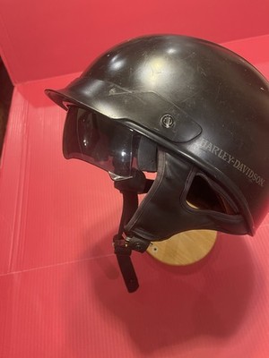 Harley Davidson L Matte Black 1/2 Helmet HD-J03, Ultra-Light, Tinted (FVS031873)