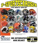 NEW ENGLAND PATRIOTS 2025 GOLD RUSH SIGNED NFL FOOTBALL MINI HELMET LIVE FRIDAY