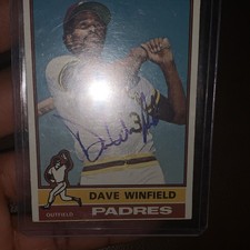 Topps 1976 Dave Winfield San Diego Padres Autographed Trading Card #160