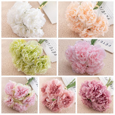 Home Decor Artificial Hydrangea Flowers Silk Wedding Bouquet Fake Peony