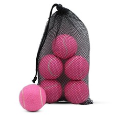 Tennis Ball,6 Pack Practice Balls Bulk,Dog Balls with Mesh Bag
