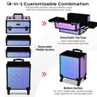 Byootique Makeup Train Case Kit with Cube Case Cosmetic Organizer Mermaid Purple — photo 2
