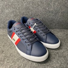 LACOSTE Grad Vulc 120 2 P Sma Hombre Talla 7 Azul Marino Blanco