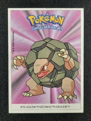 Pokemon Karte: Grolem Nintendo 2000 Dunkin Boomer #76 Guter Zustand  