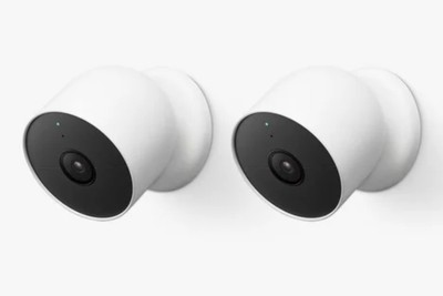 2 x Google Nest Cam Indoor/Outdoor Überwachungskamera Akku Neu