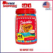 Hartz Delectables Squeeze Up Lickable Wet Cat Treats Variety Pack 48 Count Jar