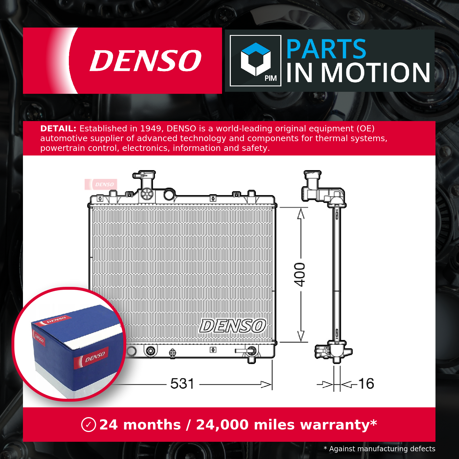 RADIATOR ENGINE COOLING DRM47035 FOR SUZUKI SWIFT/MK/V/IV/III K12B 1.2L 4cyl - Image 6