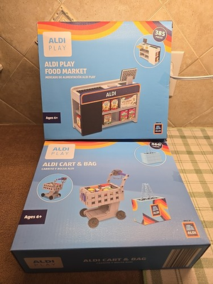 #ad ALDI PLAY Food Market amp; ALDI Cart amp; Bag Building Bricks SET NEW SEALED $39.95