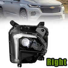Right LED Fog Light w/ LED DRL Projector Headlight For Chevy Traverse 2022-2023