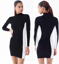 urban outfitters Mock Neck color block mini Dress Size small mod 70s 80s