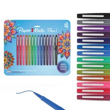 Paper Mate Flair Felt Tip Pens, Medium Point 0.7mm , Assorted Colors, 14 Count