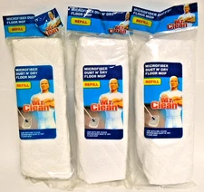 3 Packs Mr. Clean Microfiber Dust N' Dry Floor Mop Refill Washable Free Shipping