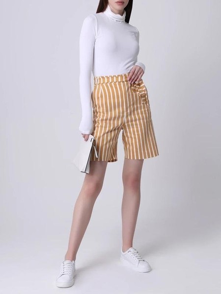 Women Hugo Boss Shorts Gold Linen 42