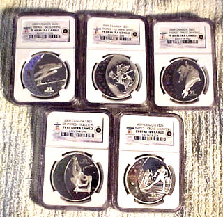 2009 CANADA OLYMPIC 5 COIN SET.....NGC PF69/UC......MIN. BID .01 & NO RESERVE!