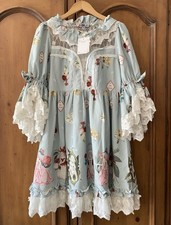 Magic Tea Party Ada's Flowers Retro Women’s XL Dress Lace Whimsy Fantasy