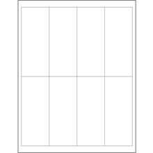 2 x 5" White Rectangle Laser Labels-8 Labels per Sheet-800 per Case