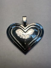 Jeep Collins JEC Sterling Silver Heart Pendant 1.5”
