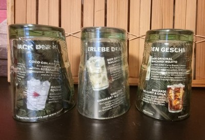 NEU Bacardi Glas Gläser Longdrink Bar Cocktail Spirituose 2er Set