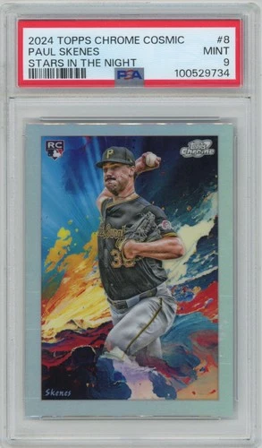 2024 Topps Chrome Cosmic Paul Skenes Stars in the Night RC PSA 9