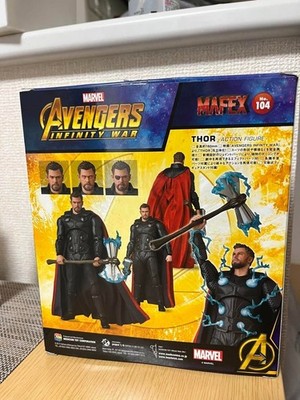 MAFEX No.104 Avengers Infinity War THOR Marvel Action Figure Used
