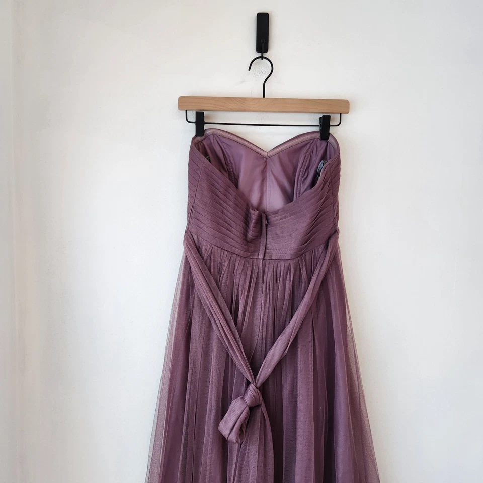 Jenny Yoo Mira трансформируемый тюль длинное платье подружки невесты сиреневой лаванды фиолетовый 4 - Изображение 4 из 4