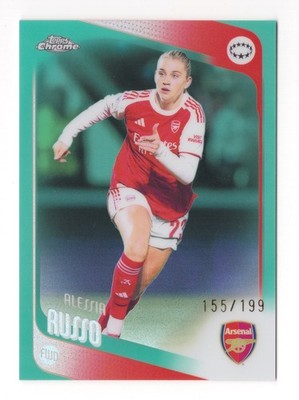 Alessia Russo 2025-26 Topps Chrome UCL Womens Soccer Aqua Refractor /199 Arsenal
