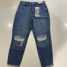 Rewash Jeans Womens 9/29 Blue Real Curve Flex Waist Super High Rise Mom Stretch